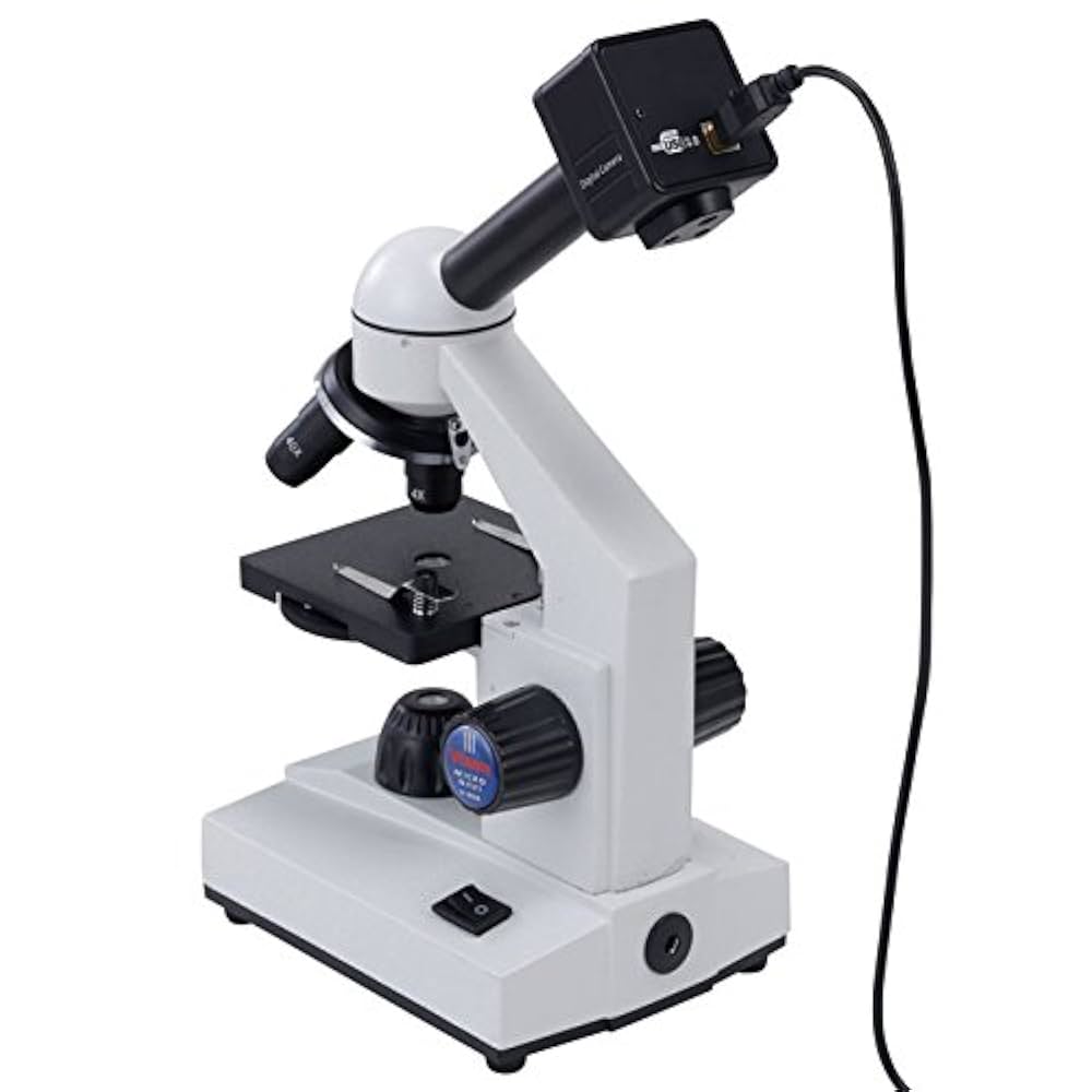 Vixen Micronavi S‑800PCII Student Microscope – 80× / 200× / 800× with Digital Imager (ES‑21239)
