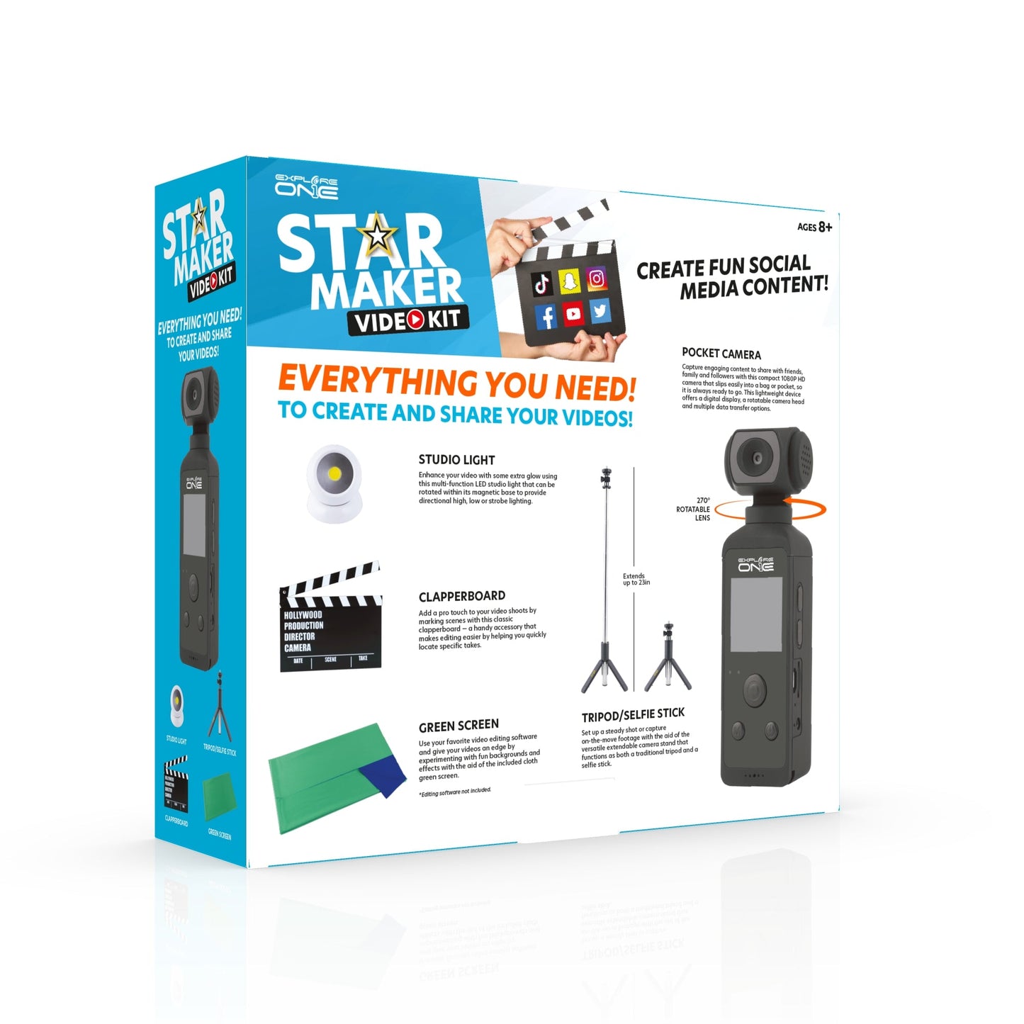 Explore One Star Maker Video Kit 88-83017 – 1080P HD Pocket Camera with Filming Accessories