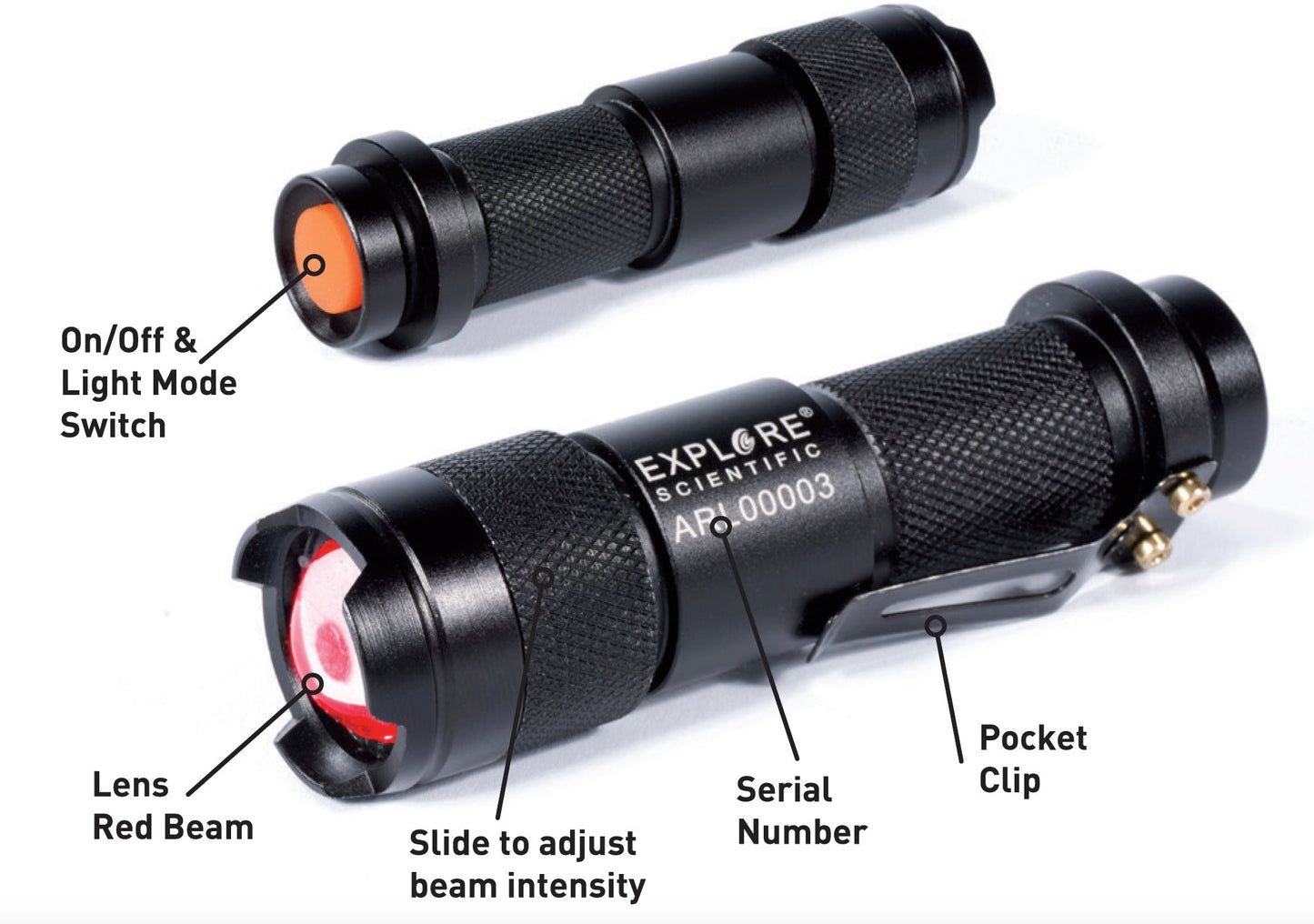 Explore Scientific Astro R-Lite Red Flashlight – ES-FL1001