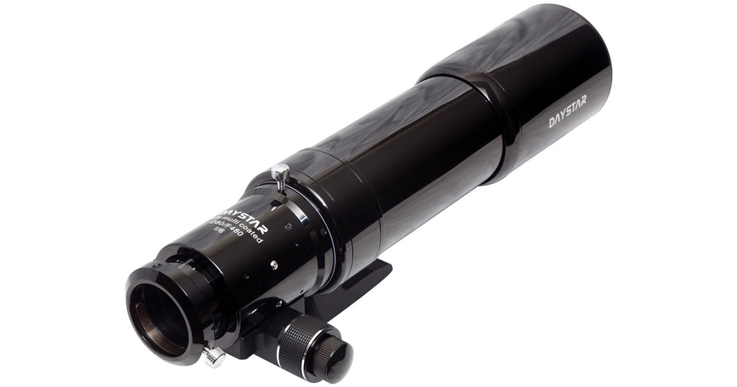 DayStar 80mm f6 achromat refractor telescope 480EUD clear and high contrast views ideal for beginner astronomers providing clear bright and high contrast achromatic refractor views for comfortable and rewarding solar observation of sunspots solar surface detail and solar activity and visual stargazing of planets moon double stars star clusters nebulae and deep sky objects — Telescope Wolves