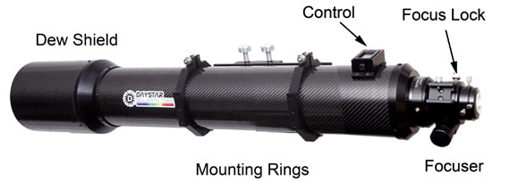 DayStar SR 127mm Dedicated Solar Telescope SR127QTC – Hydrogen Alpha scope for viewing solar flares, prominences, and surface detail – dedicated solar observing telescope for amateur astronomers