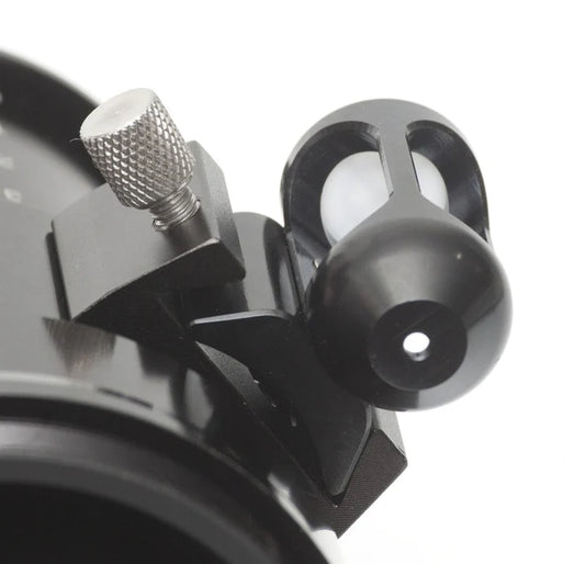 DayStar USF universal solar finder shown mounted on telescope – demonstrating easy sun alignment setup for beginner solar viewing and imaging