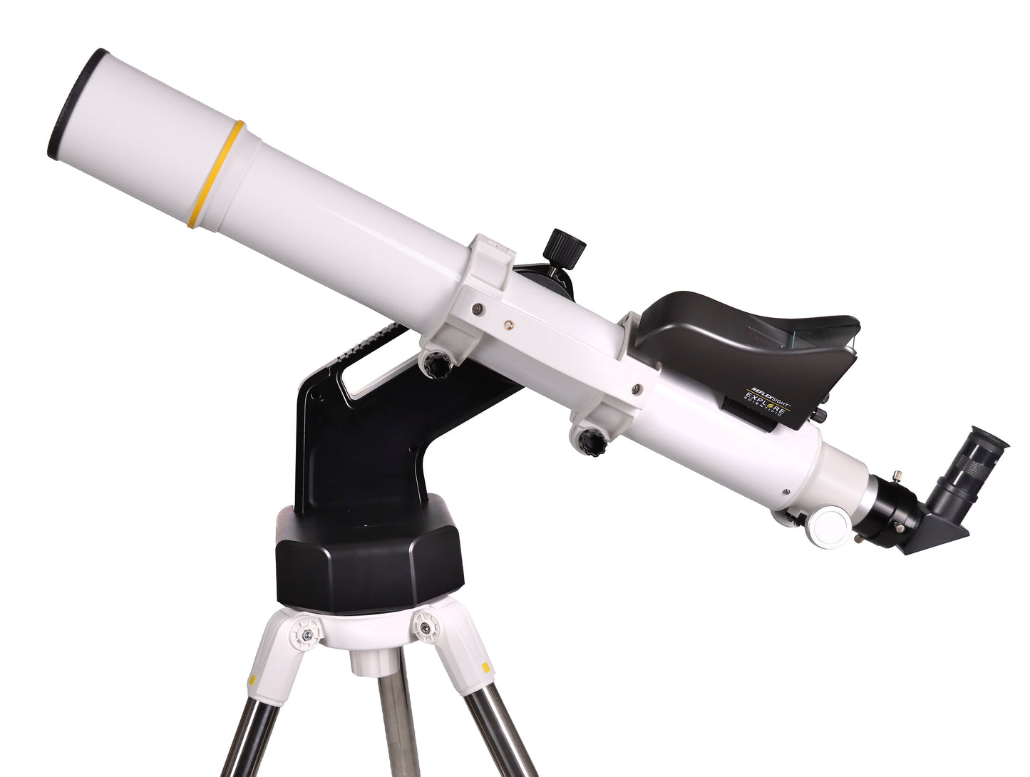 Explore Scientific Sidara Pro 80mm refractor telescope on GoTo mount, beginner-friendly automatic object finding