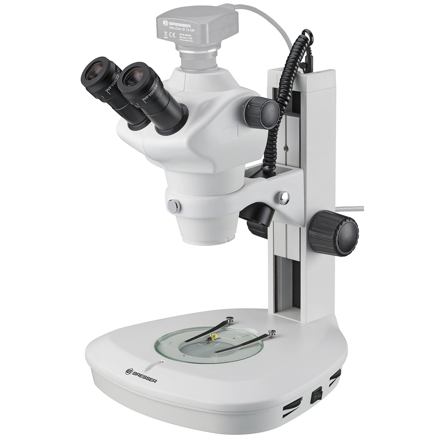 Bresser Science ETD-201 Professional Stereo Microscope 10x–45x — Trinocular Stereo Microscope for Lab and Research Use