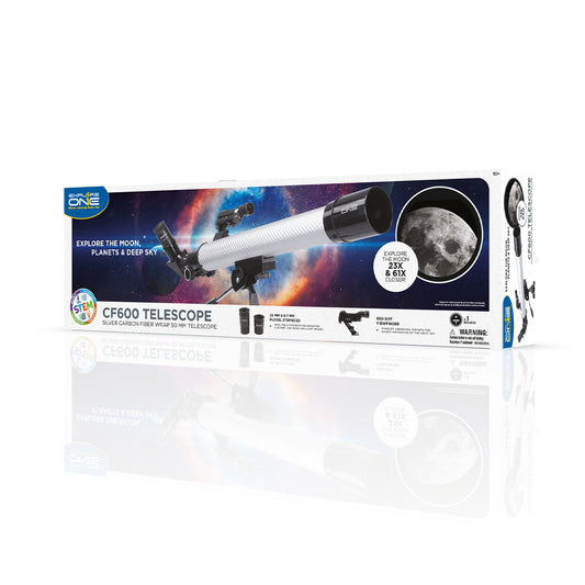 ExploreOne CF600 Carbon Fiber 50mm AZ Mount Telescope 88-10050-CF - Beginner Refractor Telescope
