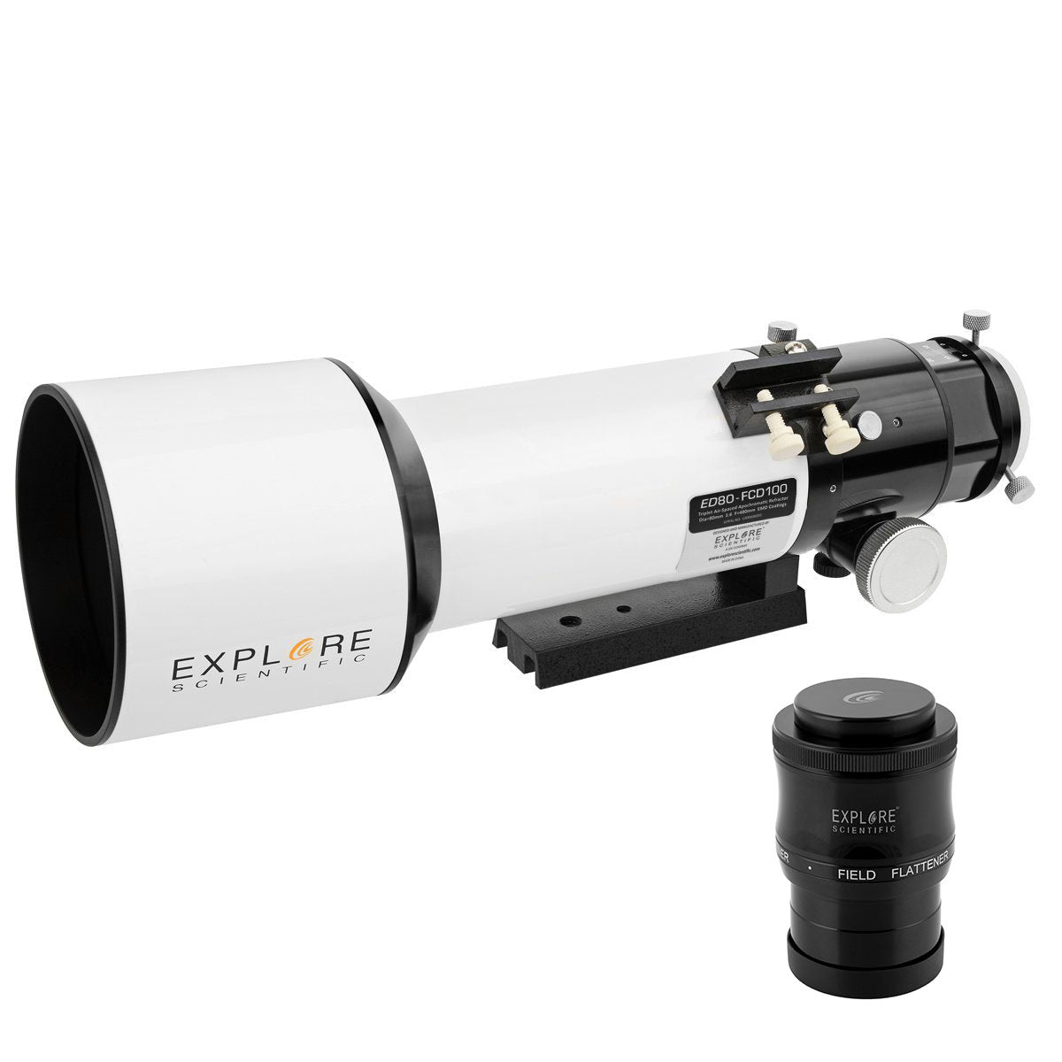 Explore Scientific ED80-FCD100 Air-Spaced Triplet Refractor Telescope with 0.8x Focal Reducer