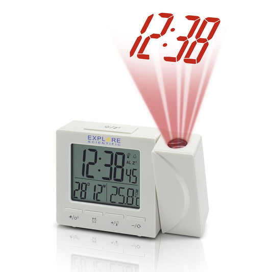 Explore Scientific RDP1001 Projection Clock — Black — Projects Time on Wall or Ceiling