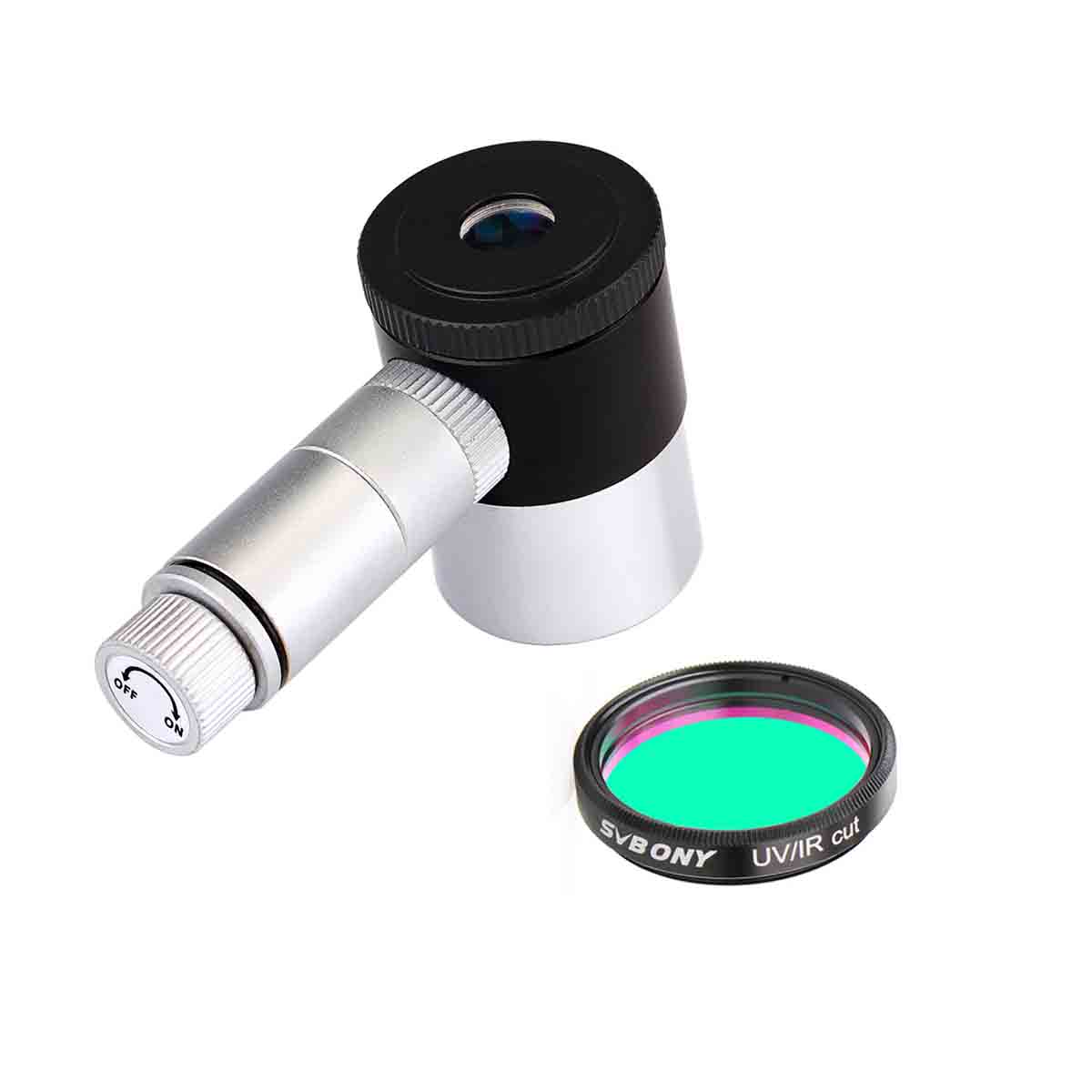 SVBONY Reticle Illuminated Eyepiece 1.25inch 12.5mm Double-line Crosshair 4-Elements Plossl Design 40-Degree FOV