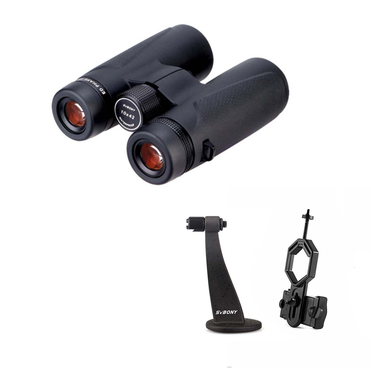 SV202 10x42ED Binoculars Extra-Low Dispersion Bak4 Waterproof Fogproof for Bird Watching