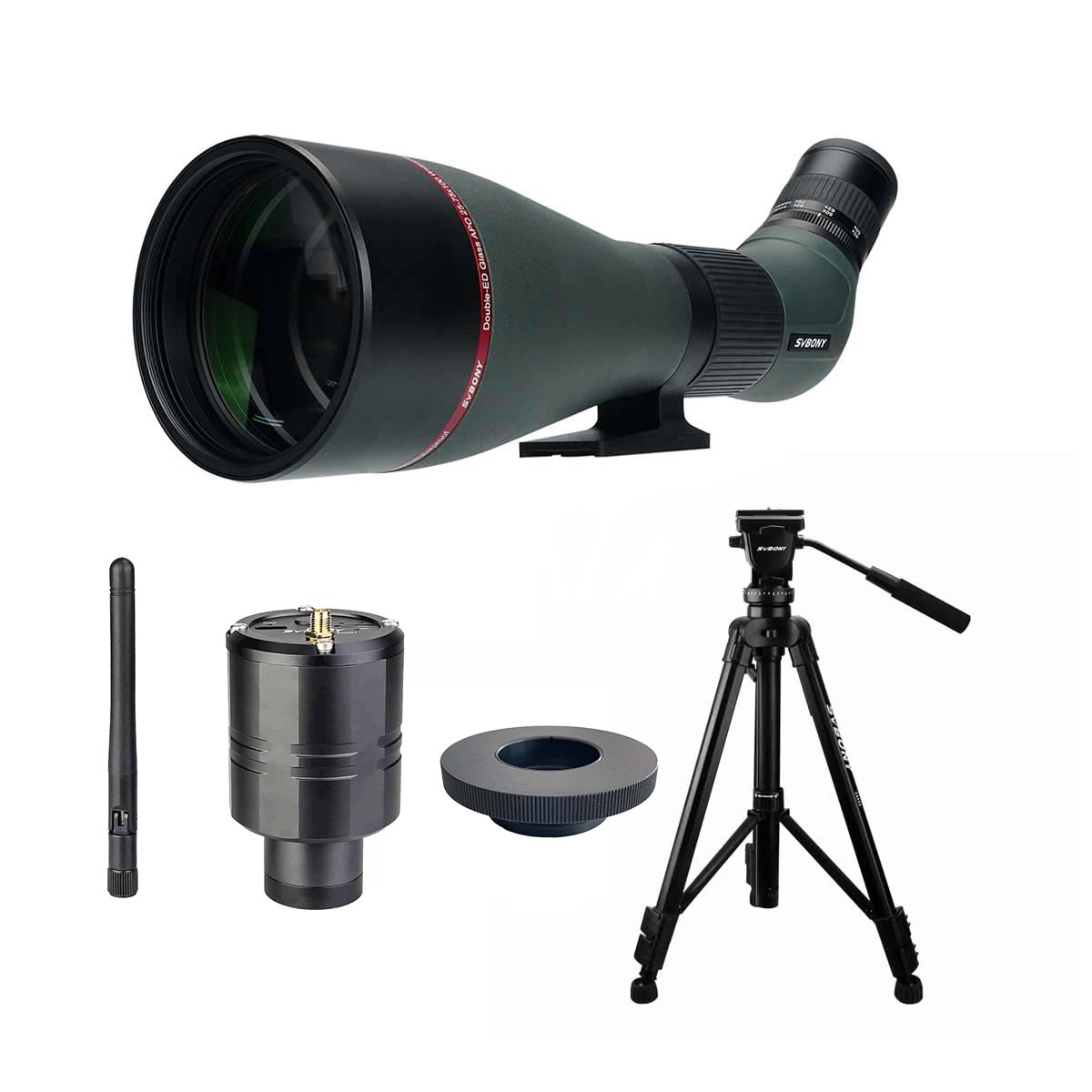 SA401 25-75X100 APO Spotting Scope with SC311/SC001 Wifi Camera for Birdwatching & Wildlife Photography