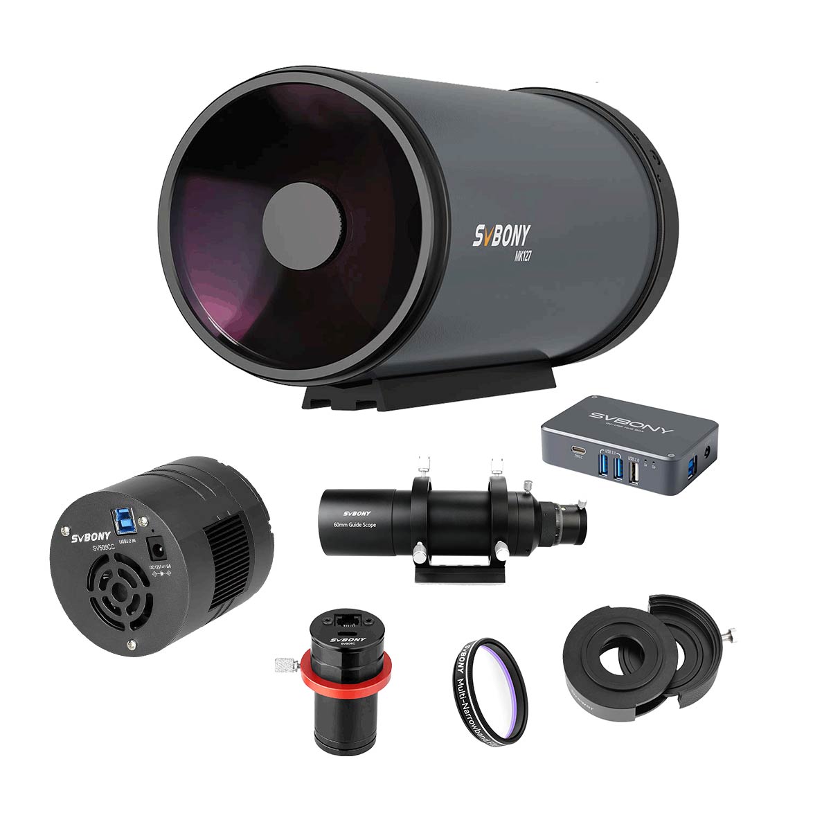 SVBONY MK127 Maksutov Cassegrain Telescope OTA 127mm f/11.8 Portable Design for Lunar Planetary Nebula Observations