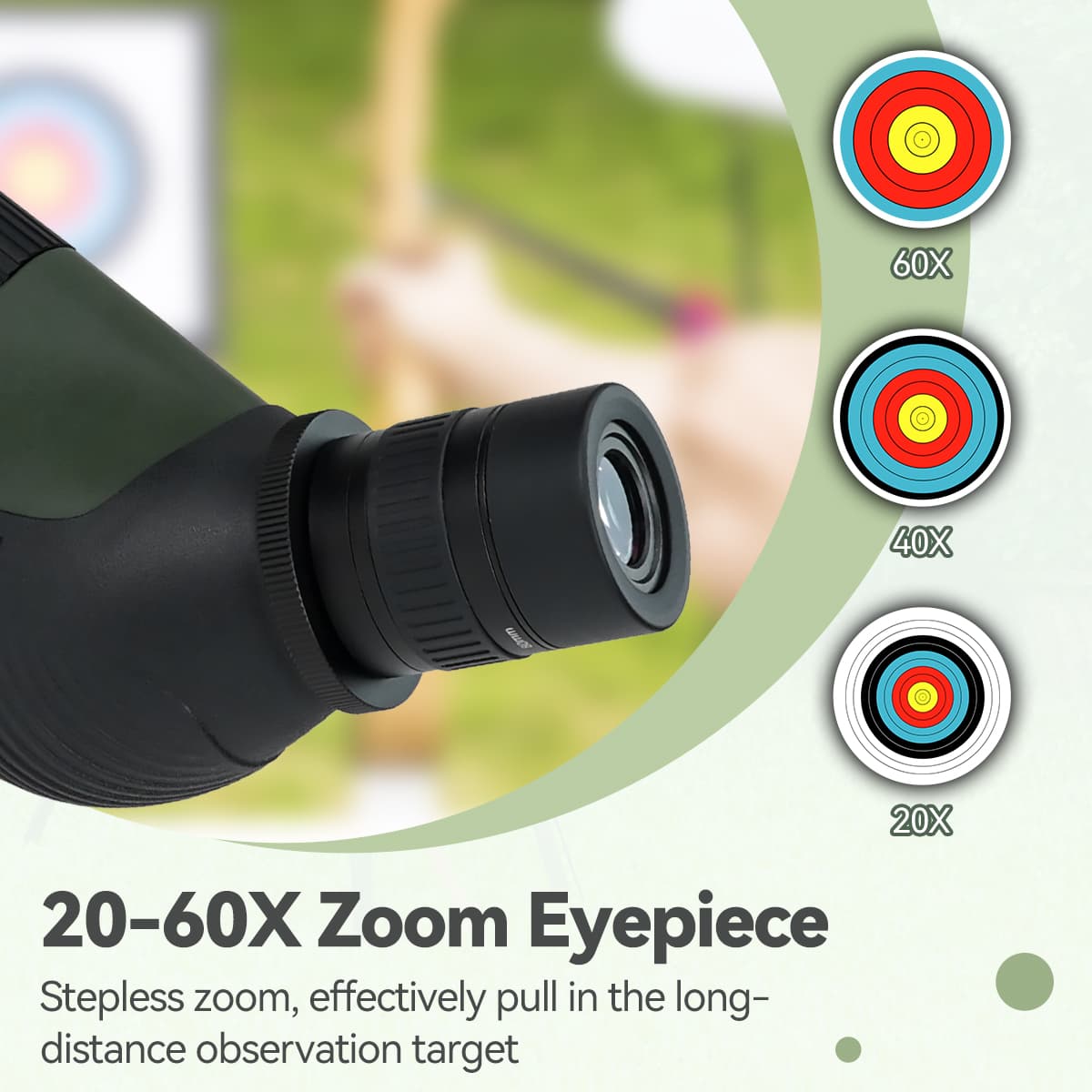 SA412 20-60X80mm Spotting Scope For Phone Birding Photography