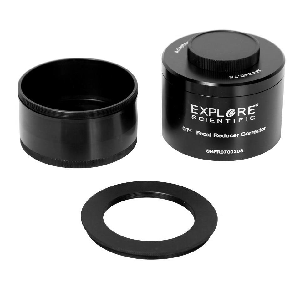 Explore Scientific 3" Field Flattener & 0.7× Focal Reducer | Telescope Wolves