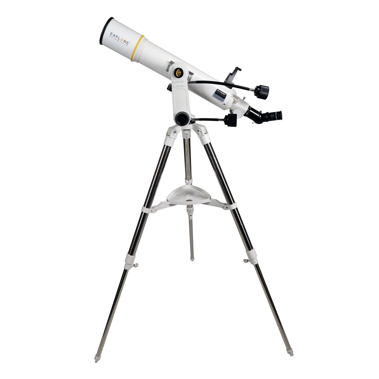 Explore Scientific Sidara Nano 90mm refractor telescope with app-guided SkyAssist mount — compact beginner scope