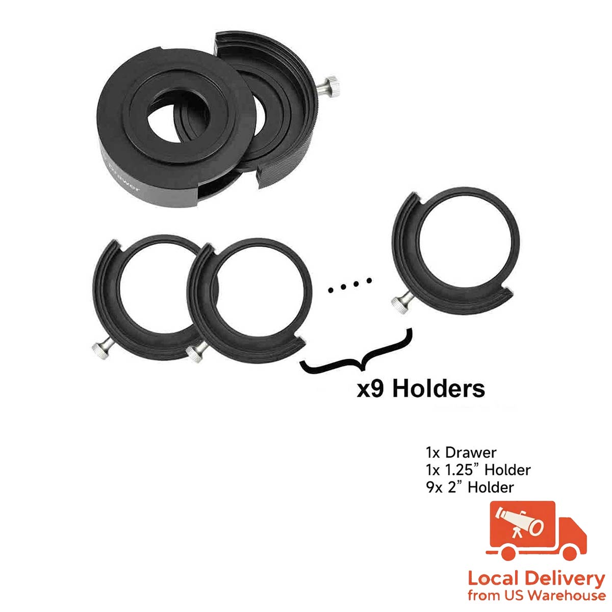 SV226 M42 Telescope Filter Drawer - Effortlessly Switch Between 1.25" & 2" Filters for Perfect Astrophotography