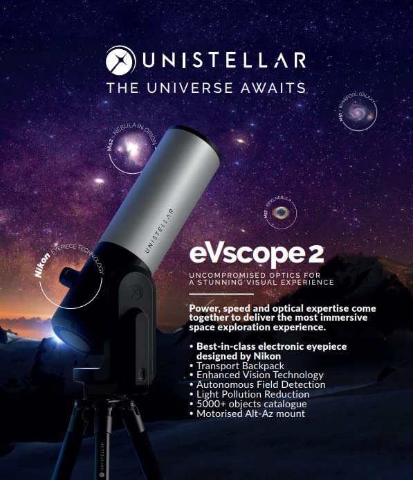 Unistellar eVscope 2 Digital Telescope - Smart, Compact, and User-Friendly Telescope