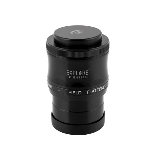 Explore Scientific field flattener for f/5 to f/7 refractor telescopes — a telescope corrector for sharp corner-to-corner astrophotography