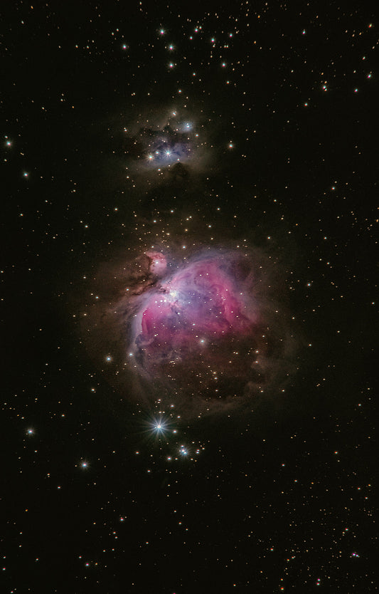 Orion Nebula captured through a telescope — beginner astrophotography