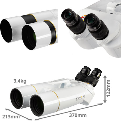 Explore Scientific BT-70 SF Large Binoculars with 62 Degree LER Eyepieces 01-14200