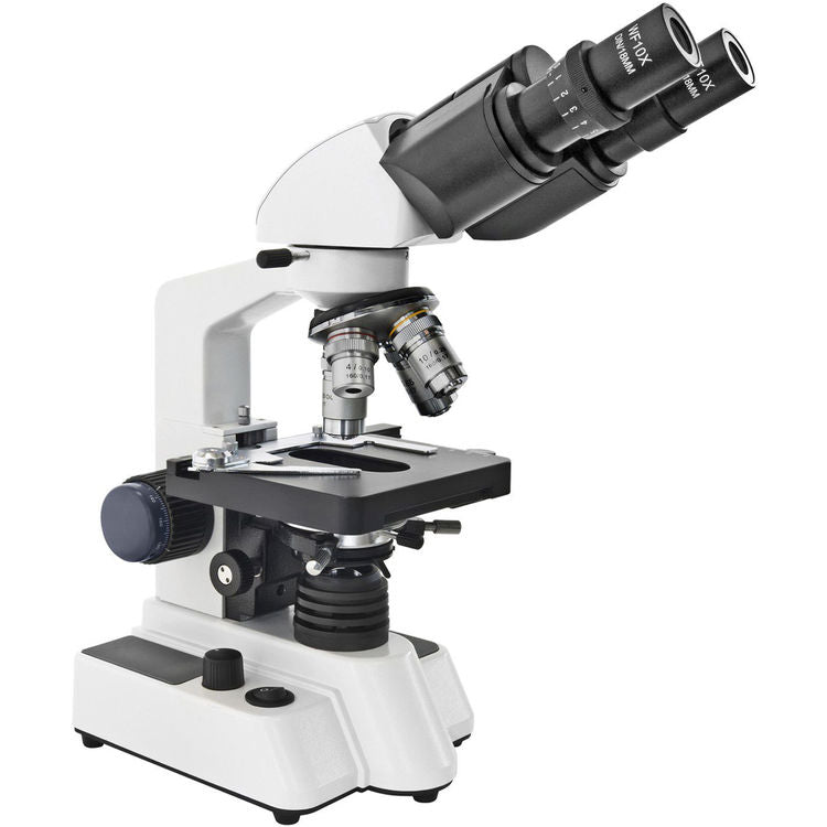 Bresser Bino Researcher II Binocular Microscope 40x–1000x — Dual-Eyepiece Microscope for Students and Home Labs