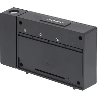 Explore Scientific Projection Radio Clock with Weather Sensor – Black (RPW3008CM3000)