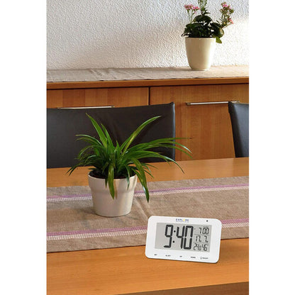 Explore Scientific Radio Controlled Clock — White — Atomic Accuracy Digital Display