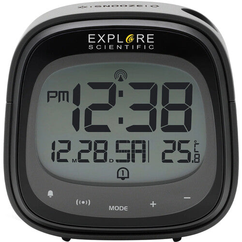 Explore Scientific RDP3007 Projection Clock — Black — Projects Time with Radio Accuracy