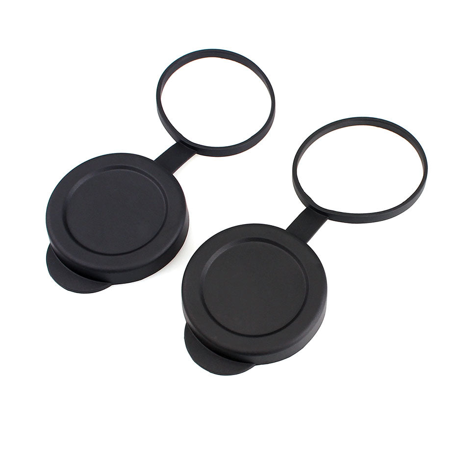 2-Piece Binoculars Protective Rubber Objective Lens Caps 42mm for Telescope with Outer Diameter 52~54mm