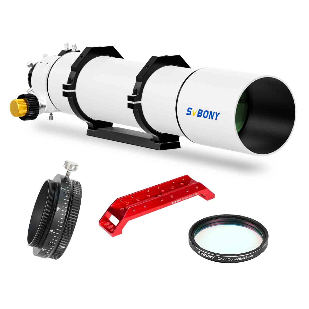 SV48P 102mm Achromatic Telescope Refractor with 2.5" RAP Dual-Speed Focusing & Dovetail Mounting Plate for Astronomical Observation