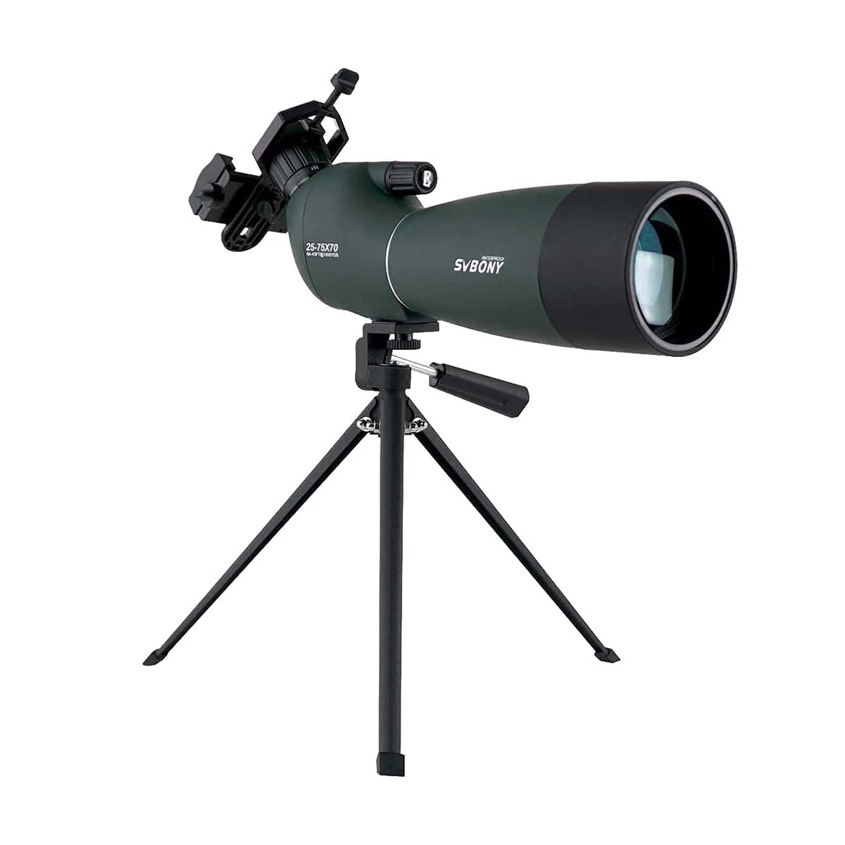 SV28 25-75x70mm Spotting Scope with Tripod For Camera Birding Photography