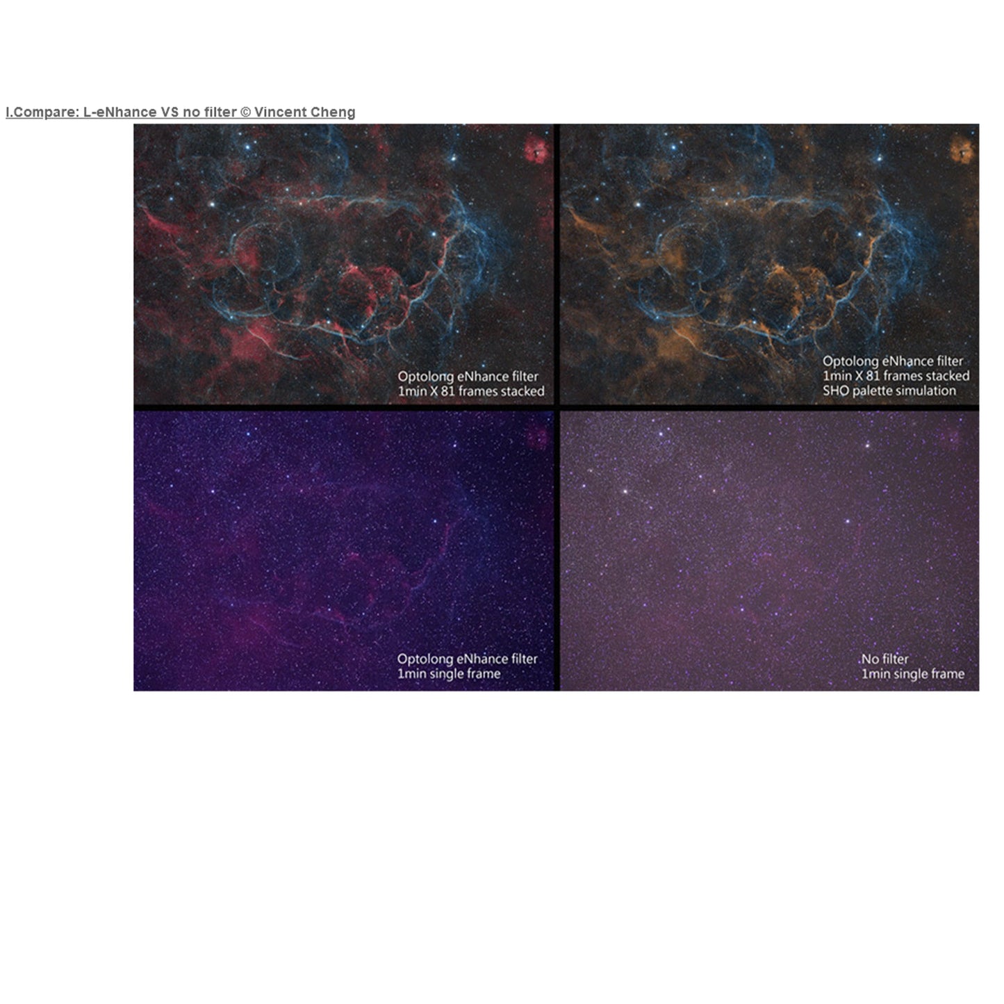 Explore Scientific L-eNhance Dual Narrowband Filter 1.25" | Telescope Wolves