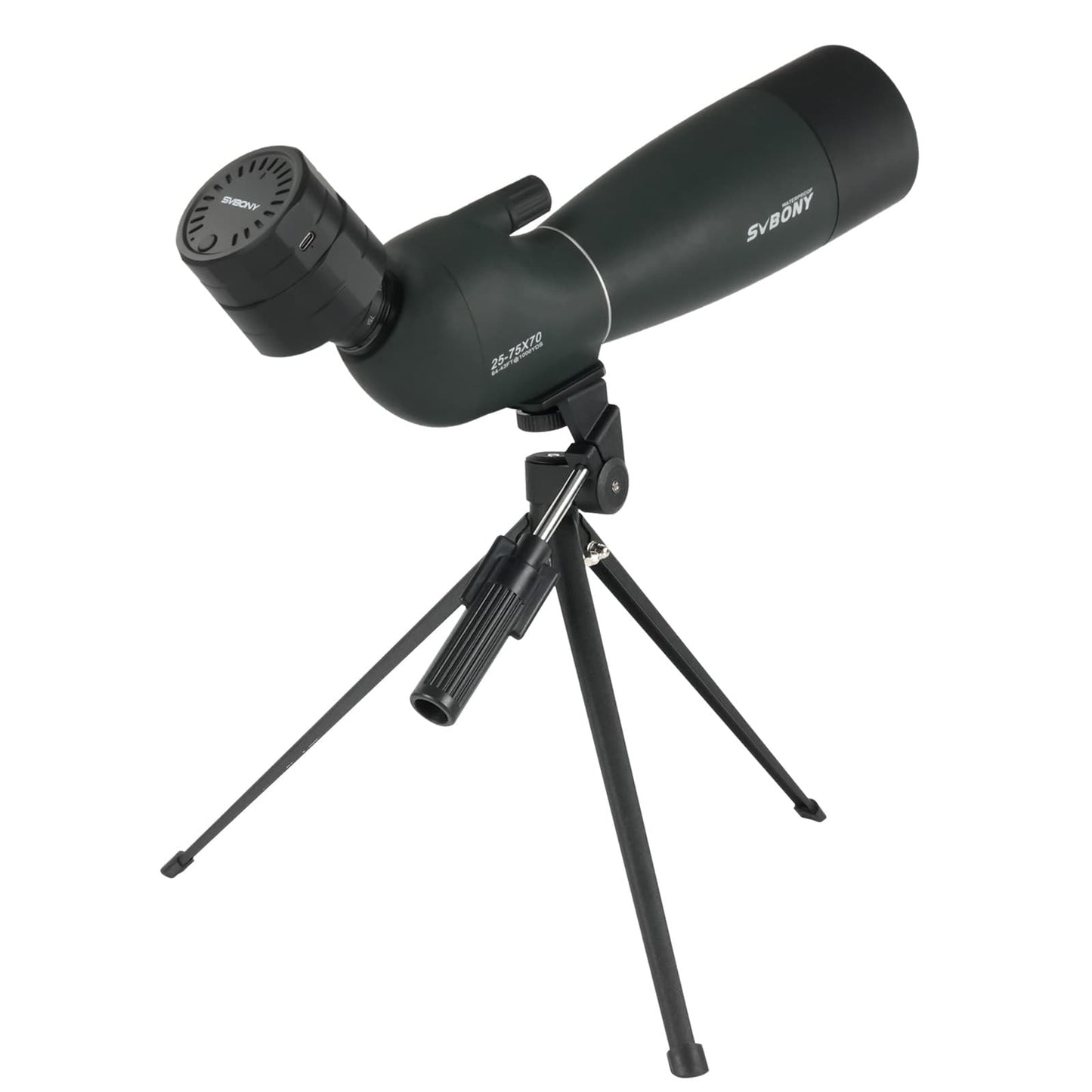 SV28 25-75x70mm Spotting Scope with Tripod For Camera Birding Photography