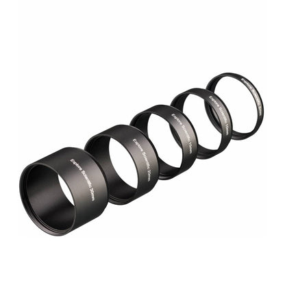 Explore Scientific M48×0.75 Extension Ring Set – 5-Piece (5–30mm) | Telescope Wolves
