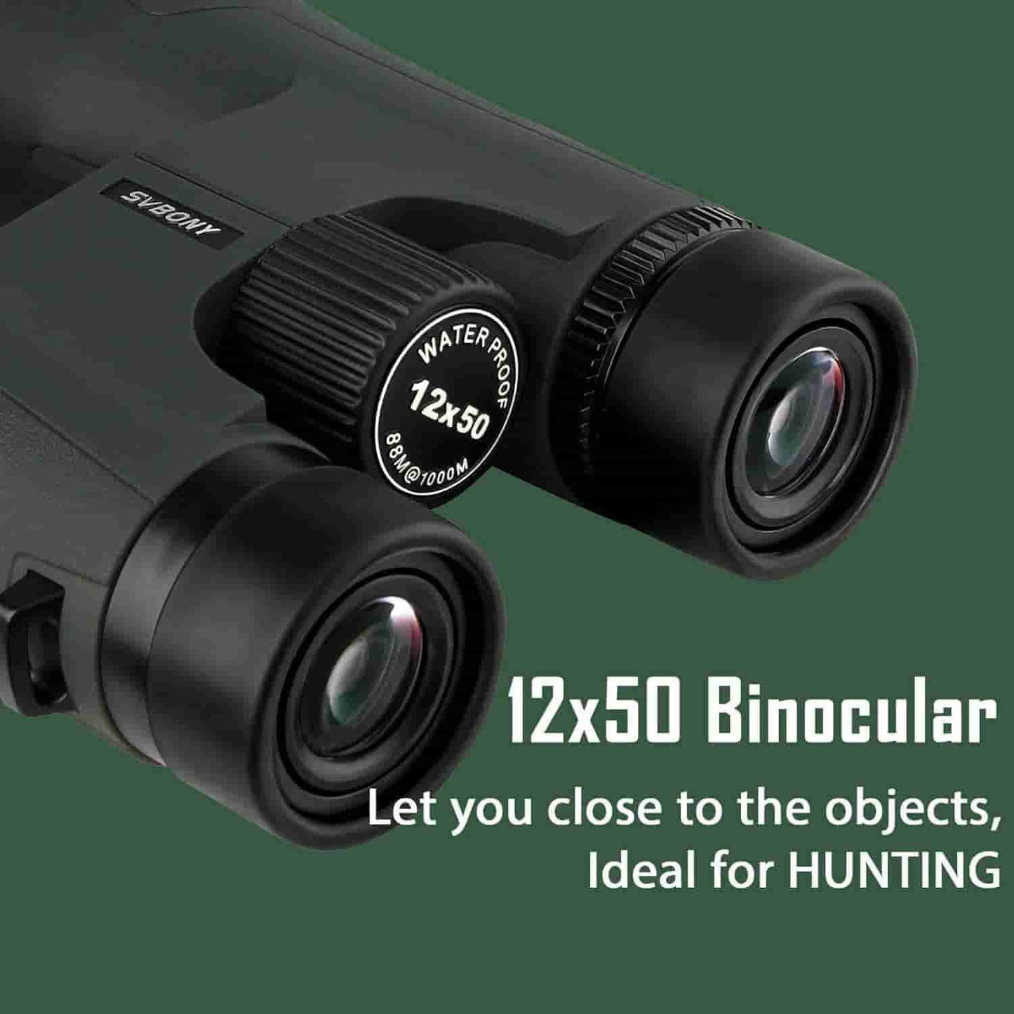 SA203 12x50 Binocular with IPX7 Waterproof and Bak-4 Prism