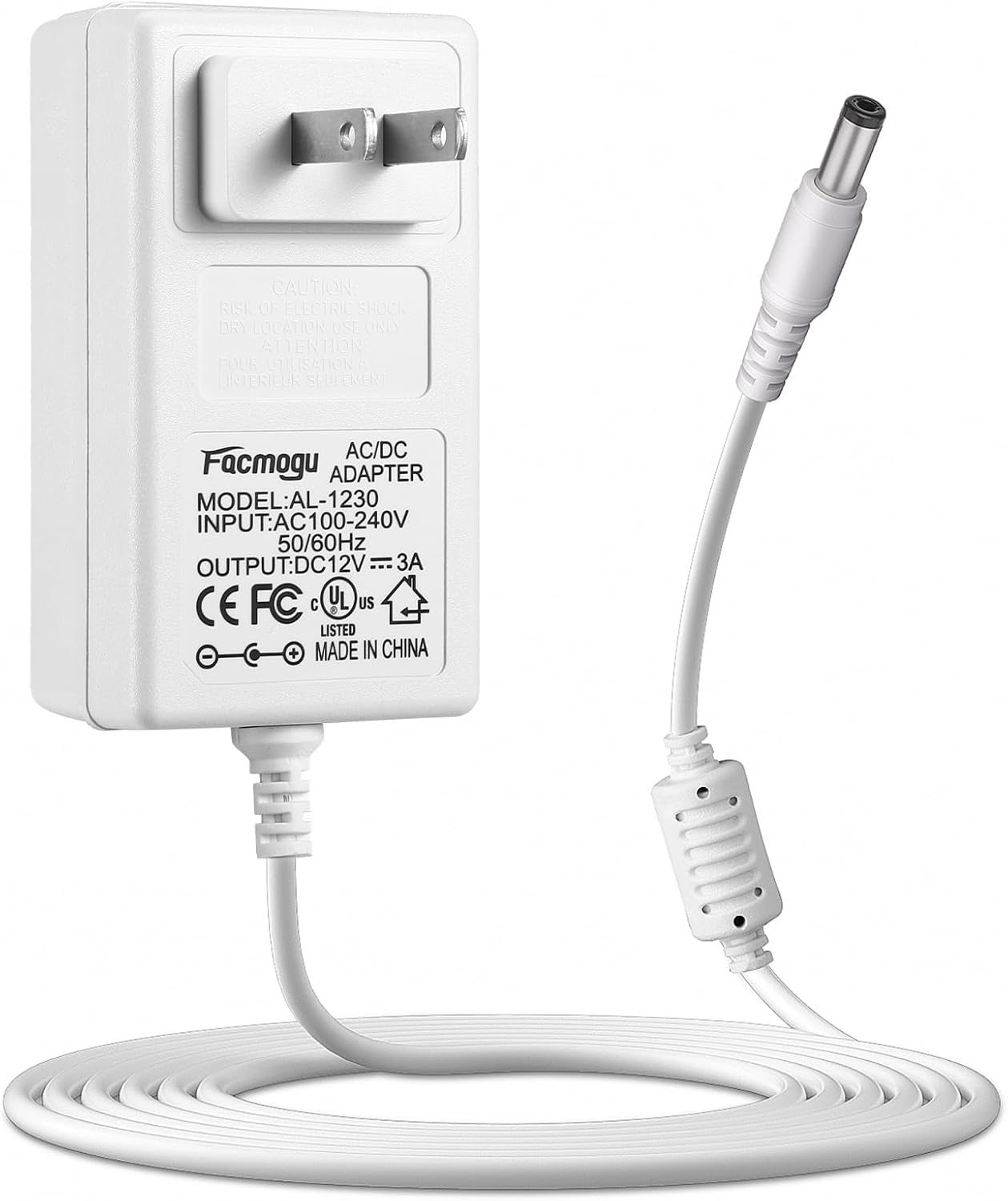 Facmogu 12V 3A Power Adapter for Telescope Mounts