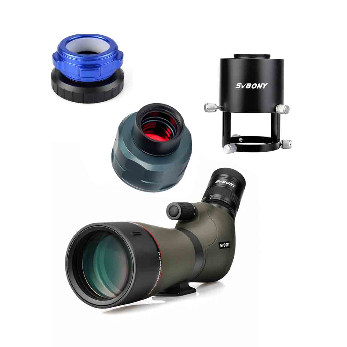 SV46 20-60x80 Spotting Scope with SV105C Camera for Bird Watching and Hunting