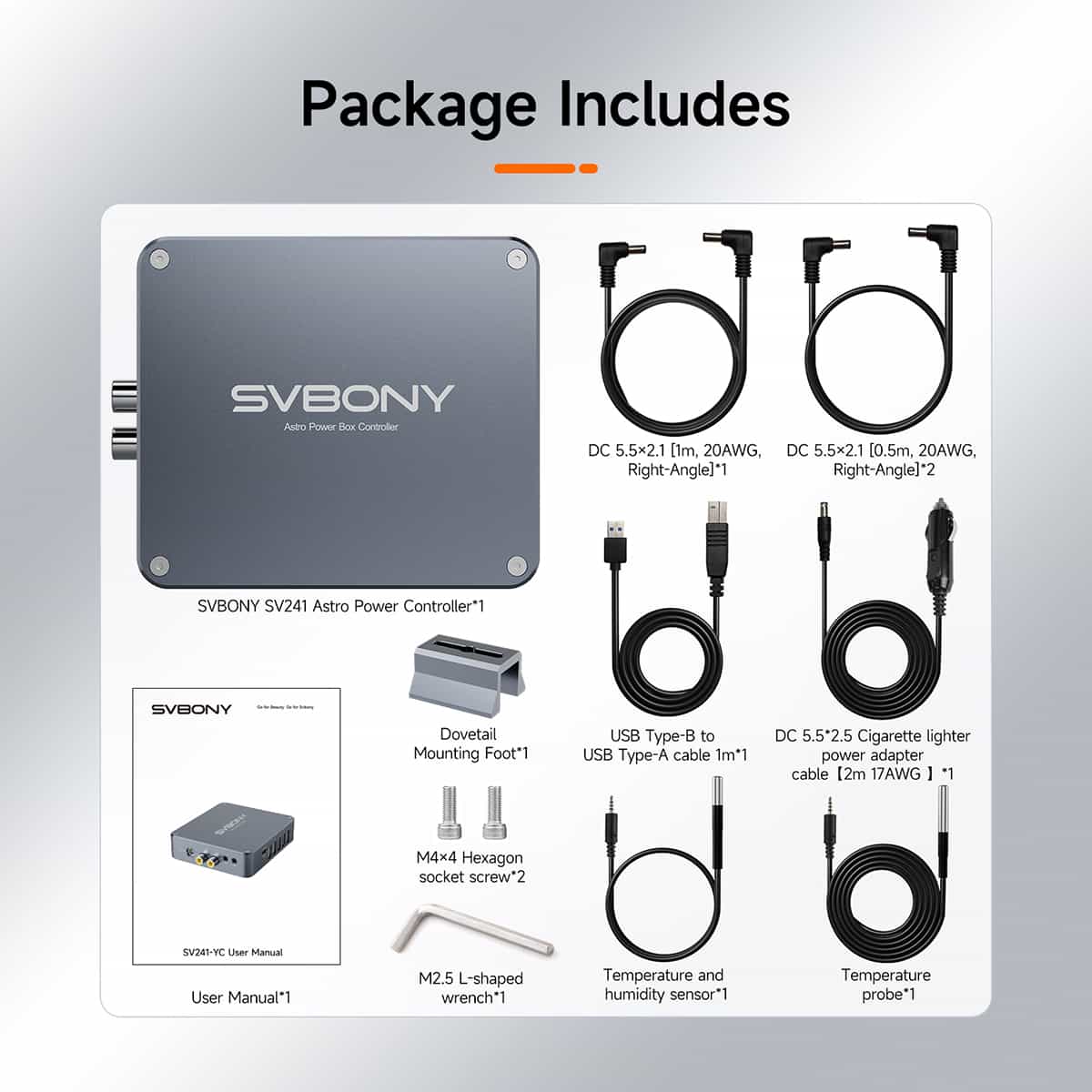 Astro Power Controller for Astrophotography, Plug and Play, SV241 Pro SVBONY