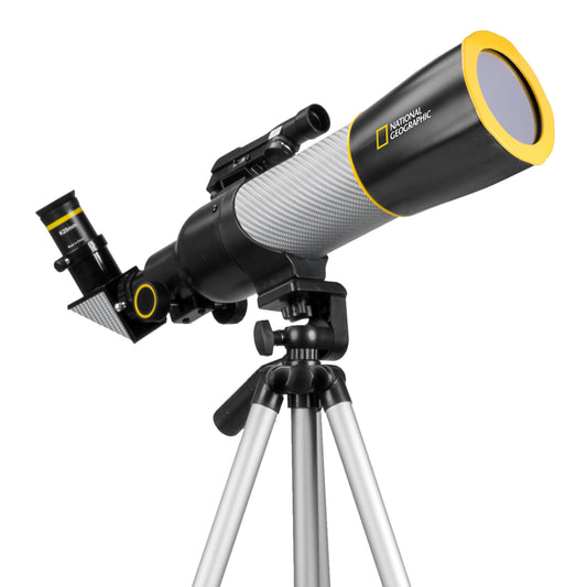 National Geographic SRT70MM 70mm Refractor Telescope 80-50072 – Beginner Telescope with Solar Filter & Panhandle Mount