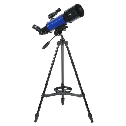 Explore One CF400 70mm Refractor — Blue Carbon Fiber Beginner Telescope with Panhandle AZ Mount