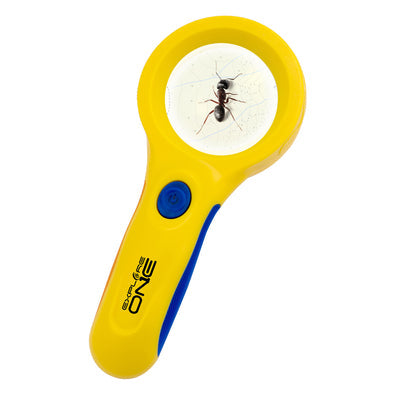 Explore One 3x LED Magnifier 88-29501 - Kids Handheld Magnifying Glass with LED & UV Light
