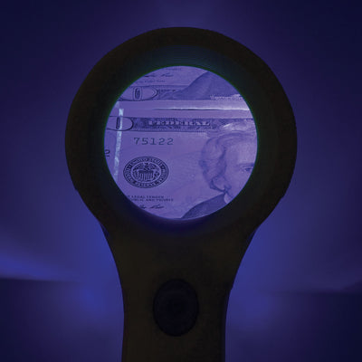 Explore One 3x LED Magnifier 88-29501 - Kids Handheld Magnifying Glass with LED & UV Light