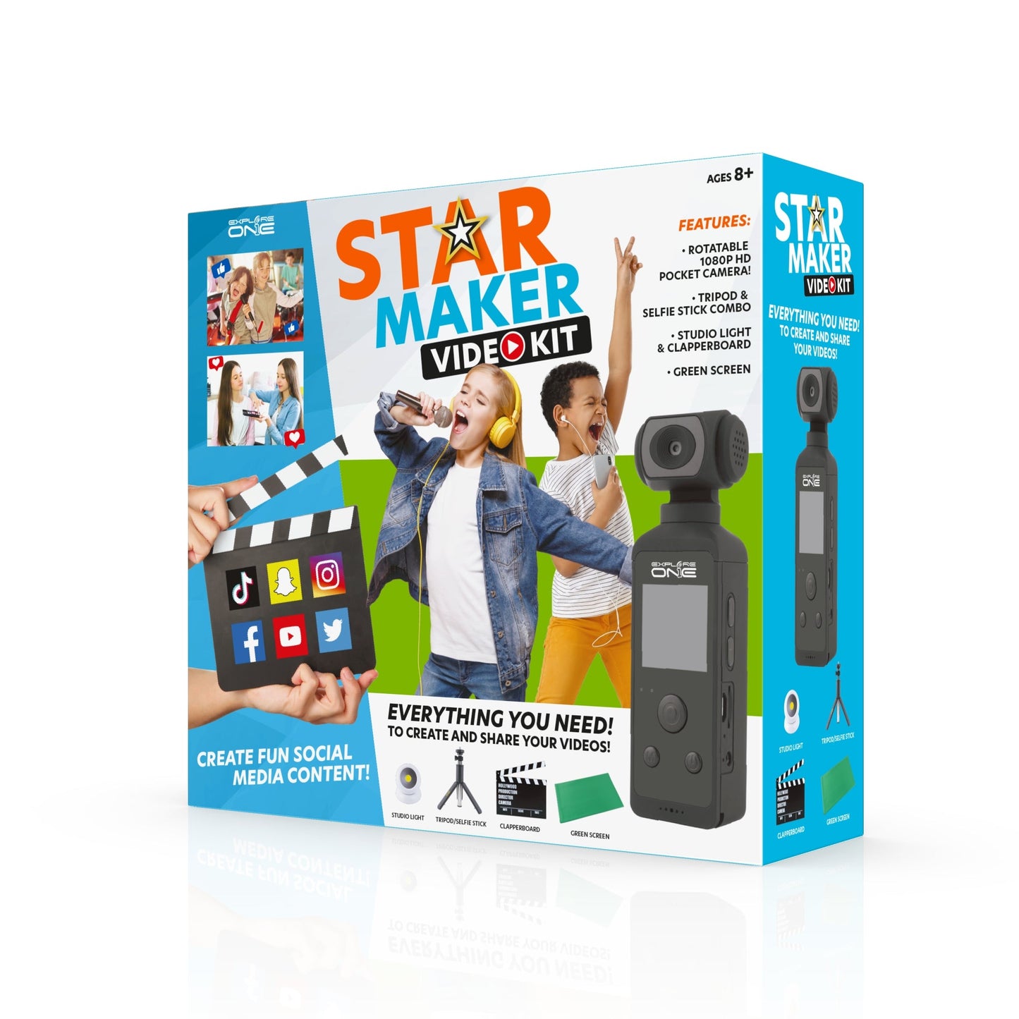 Explore One Star Maker Video Kit 88-83017 – 1080P HD Pocket Camera with Filming Accessories