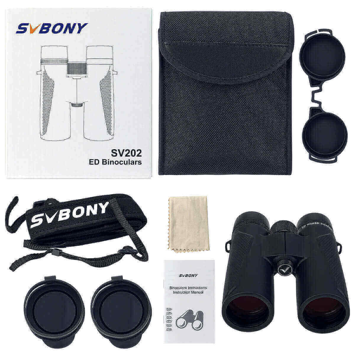 SV202 8x42ED Binocular Portable  IPX7 Waterproof  with Neck Strap