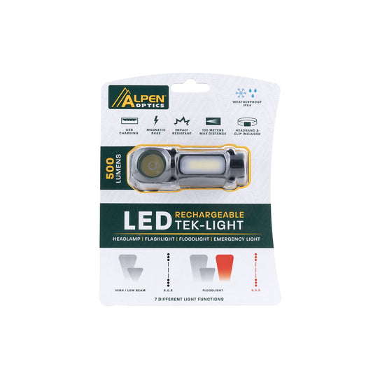Alpen LED Rechargeable Tek-Light Headlamp 800