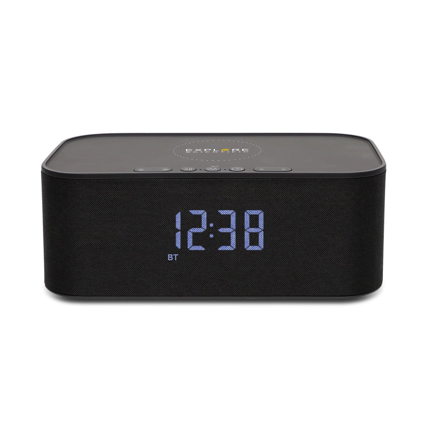 Explore Scientific Clock with BT Speaker and Wireless Charger BCC1001