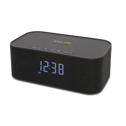 Explore Scientific Clock with BT Speaker and Wireless Charger BCC1001