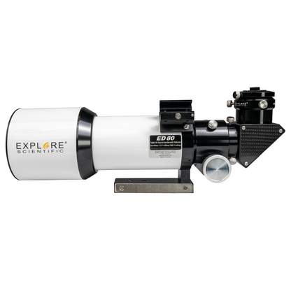 Explore Scientific ED 80mm apochromatic refractor optical tube with 2.5-inch focuser and diagonal