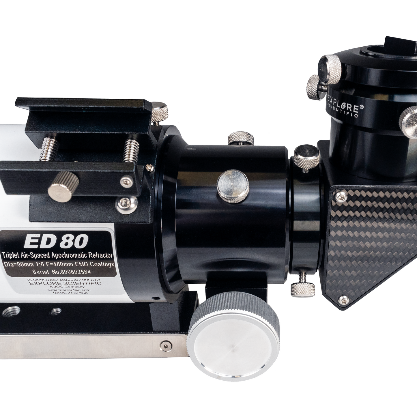 Explore Scientific ED80 f/6 APO Triplet with 0.8× Reducer + iEXOS-100 PMC-Eight Mount & Dual Counterweights (ES-ED-0806-FR0.8x-IEXOS100)