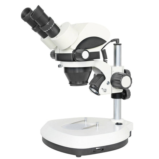 Bresser Science ETD 101 Stereo Microscope 7x–45x — Versatile Zoom Stereo Microscope with Two Built-In Light Sources