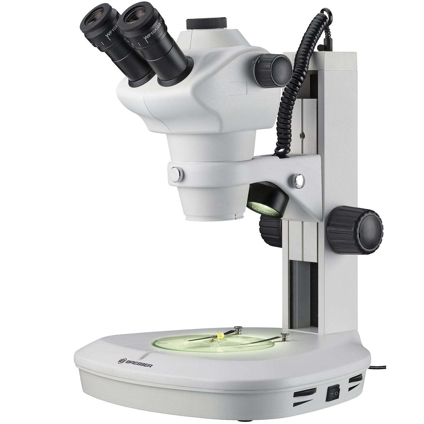 Bresser Science ETD-201 Professional Stereo Microscope 10x–45x — Trinocular Stereo Microscope for Lab and Research Use